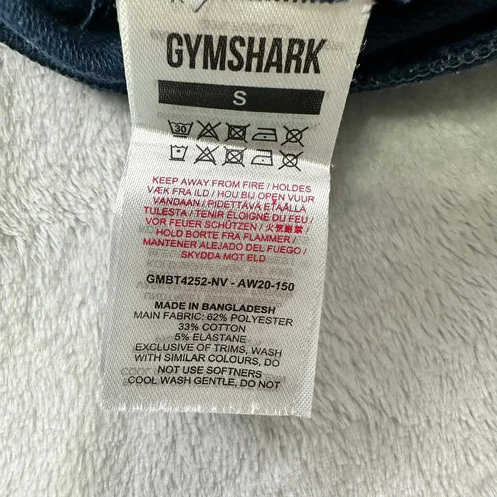 Gymshark Joggers Mens Size S Navy Blue Tapered Fit Athletic Sweatpants GMBT4252 - Picture 5 of 9